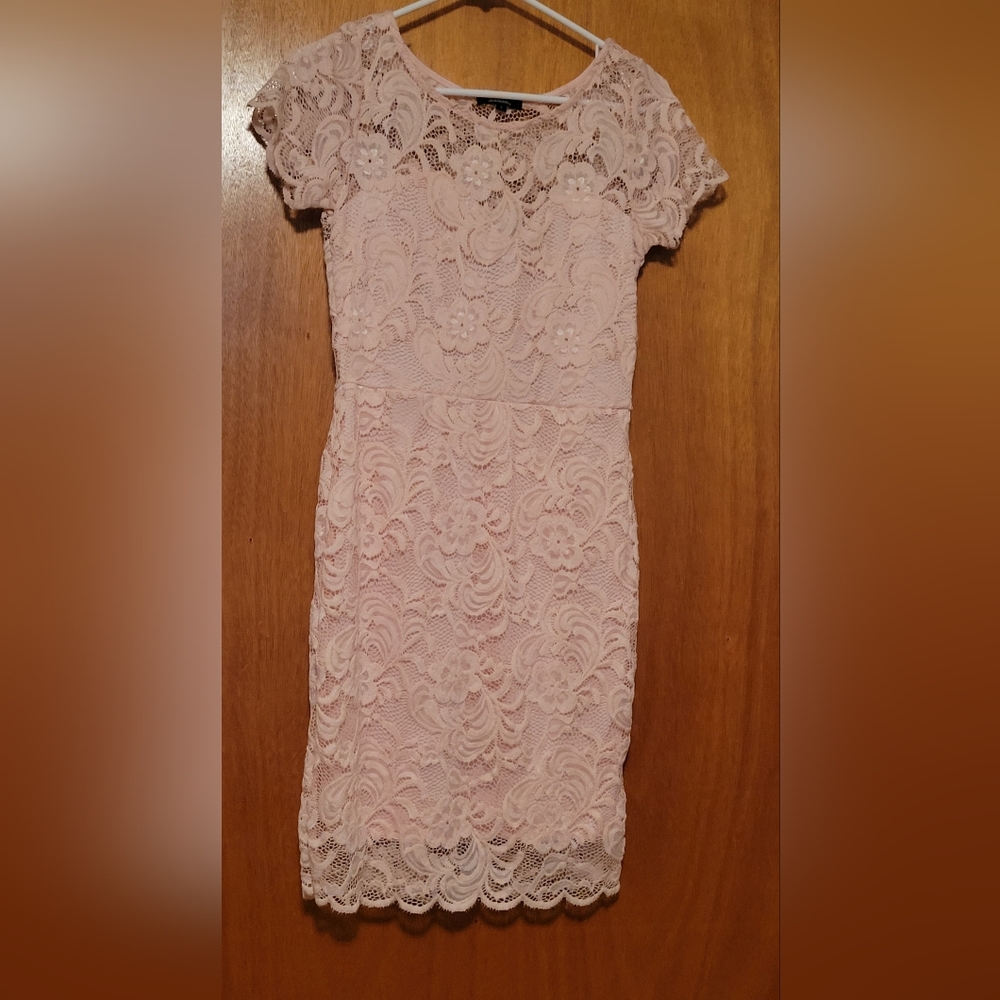 Ambiance pink lace dress